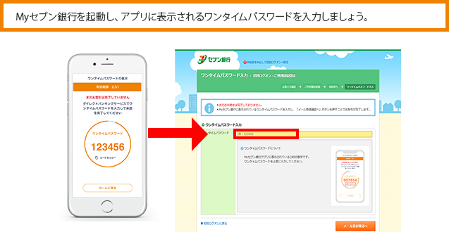 最後に、ご利用にあたってのご設定をしていただきます。上限100万円/日で、振込限度額をご設定できます。