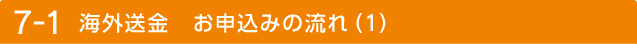 7-1 海外送金 お申込みの流れ（1）