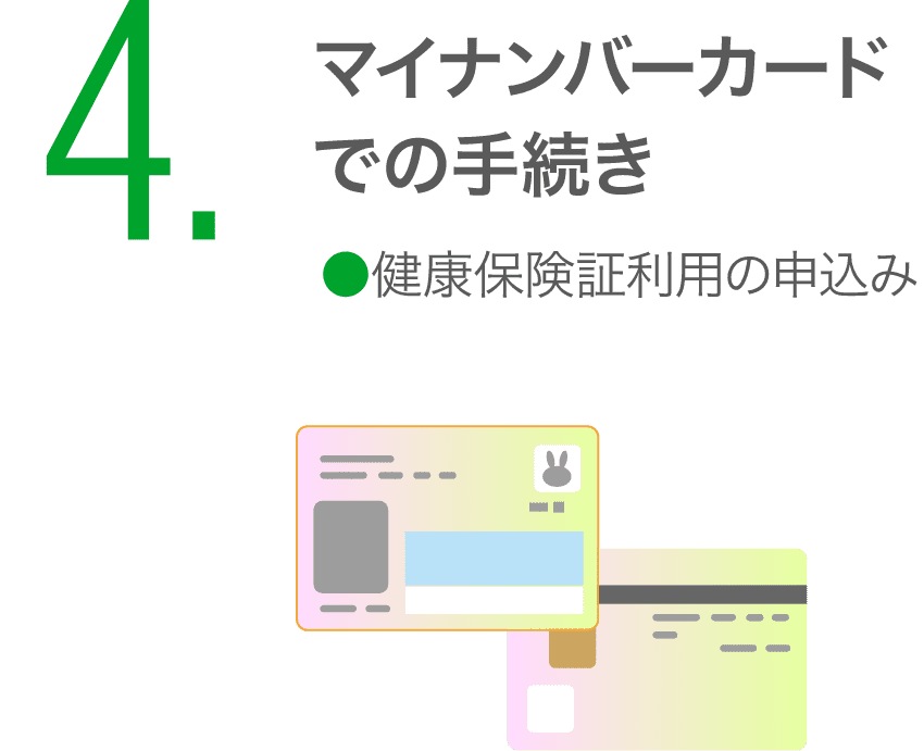 4.マイナンバーカードでのお手続き 健康保険証利用の申込み